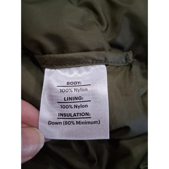 REI Co Op Vest Mens Large Army Green 650 Down Puffer Lightweight Outdoor Hiking - Picture 9 of 12